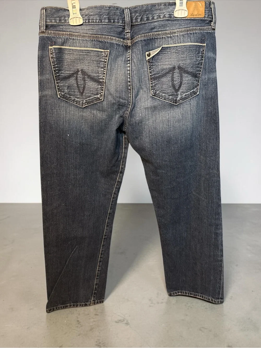 Ladies Level 99 Boyfriend  Distressed Blue Jeans